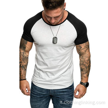 Vyriški vasariniai trumpų rankovių raumeniniai marškinėliai